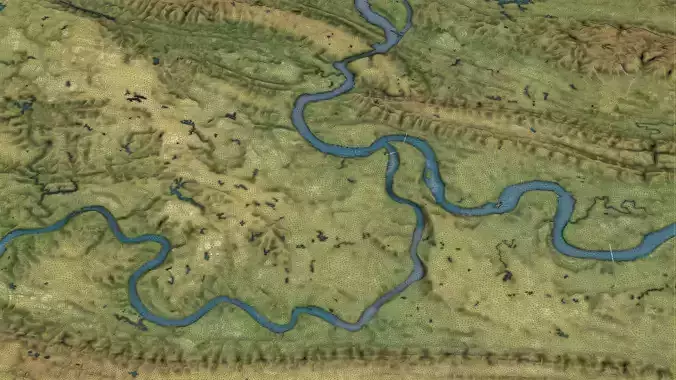 Chongqing - 3D City Topography Terrain 3D Model Pack 4