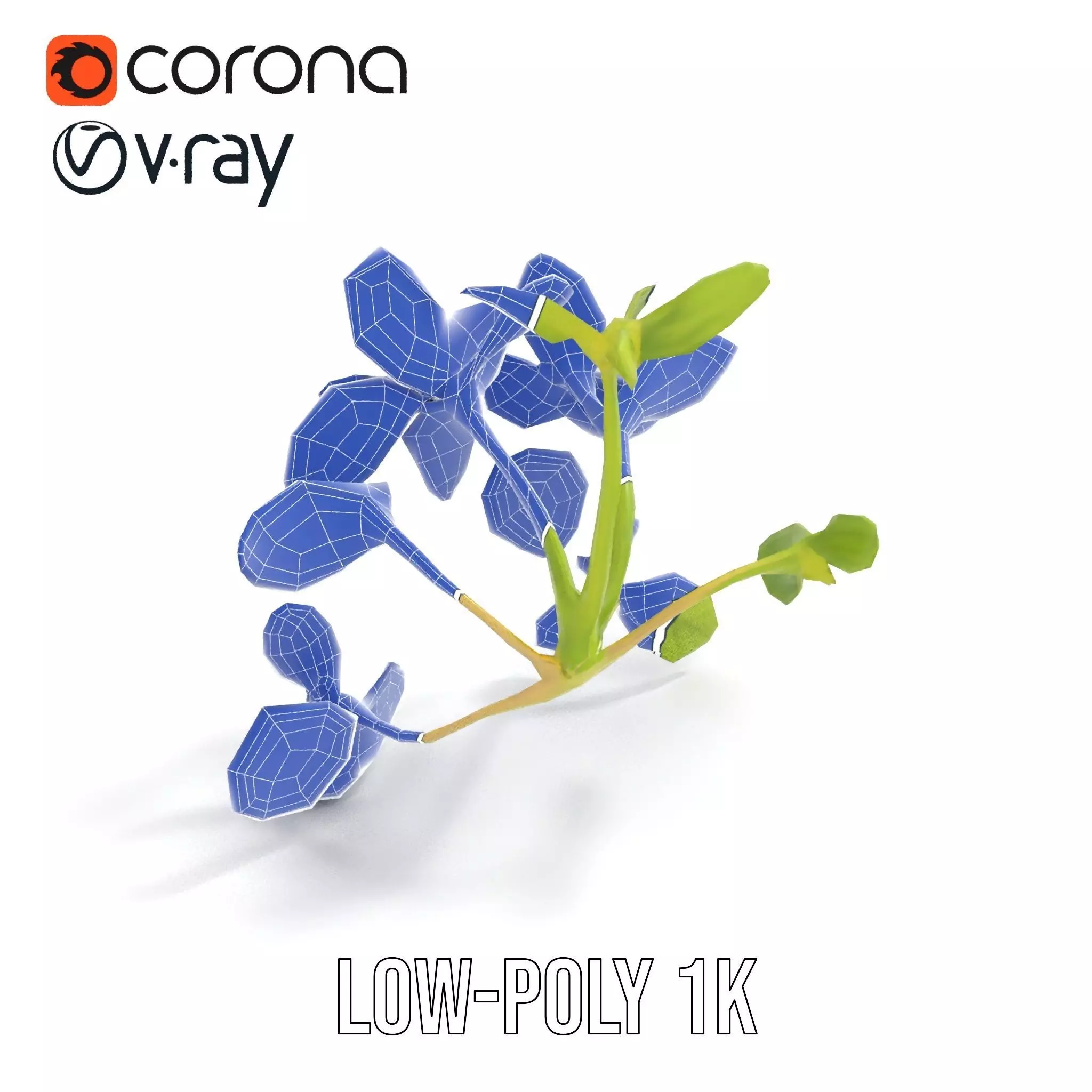 Fresh Mint Leaf model pack Low-poly 3D model_9