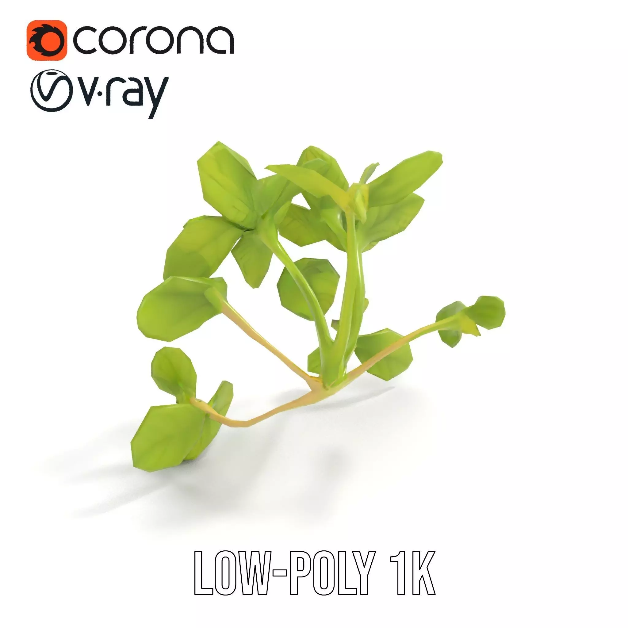 Fresh Mint Leaf model pack Low-poly 3D model_14