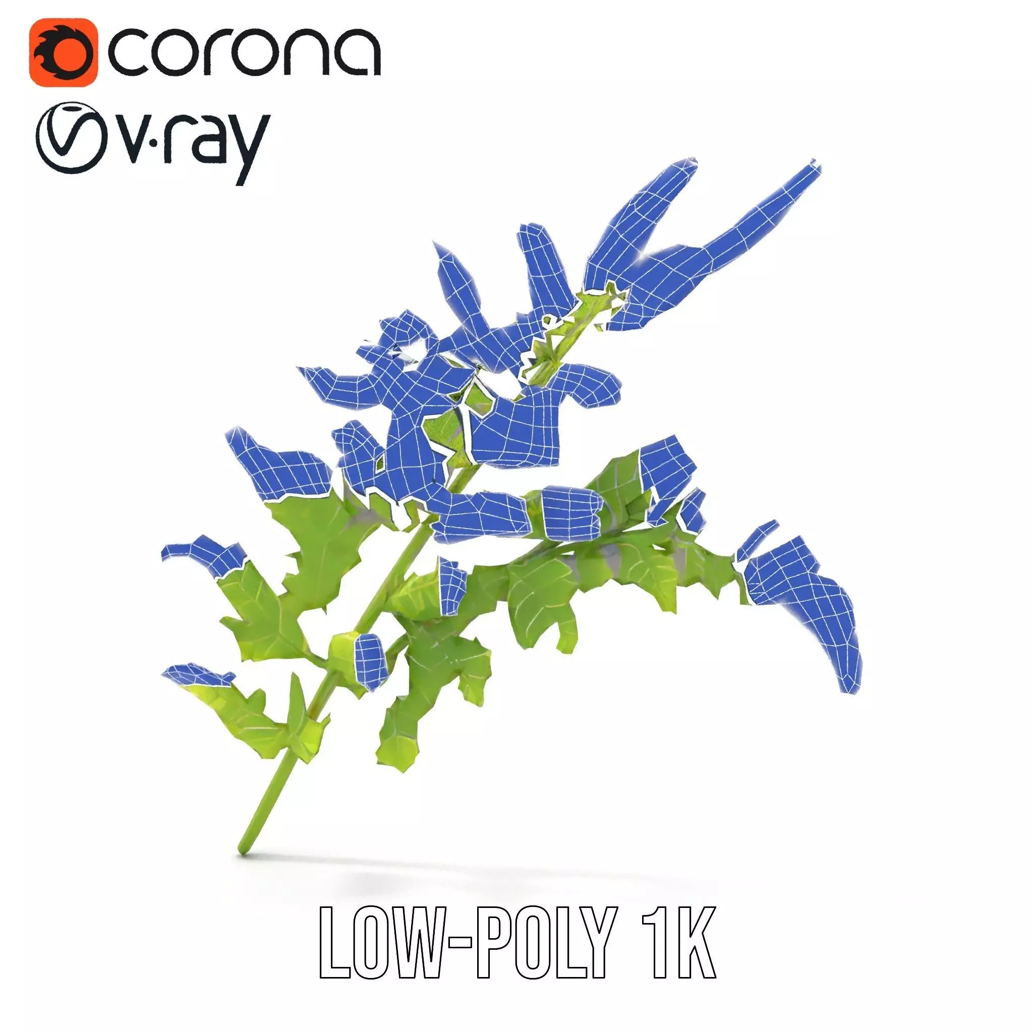 Lush Green Fern model pack Low-poly 3D model_22