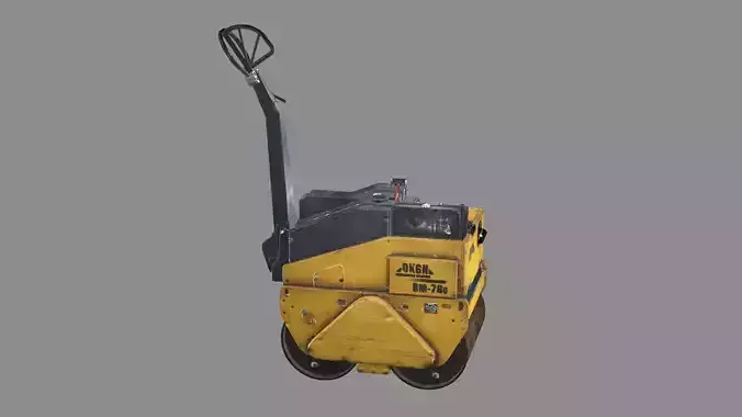 Construction Tool Roller Machine Low-Poly 3D Model