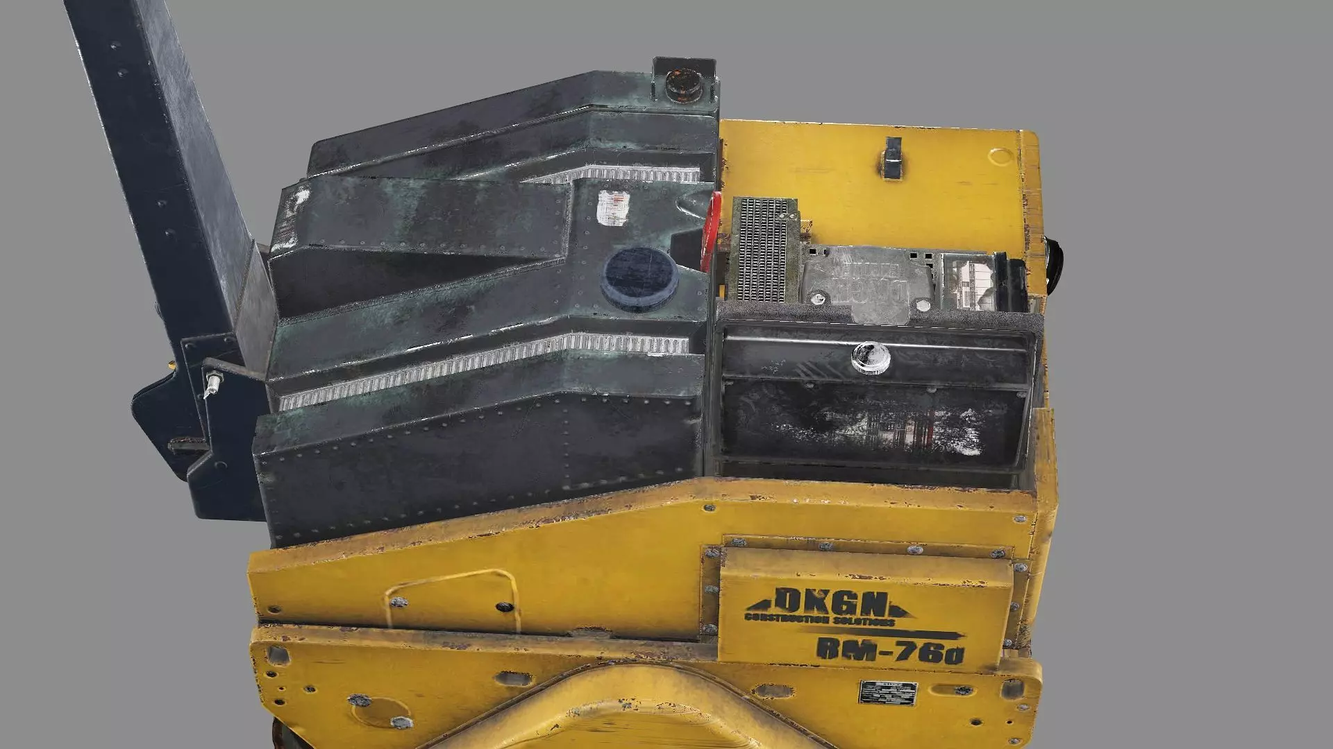 Construction Tool Roller Machine Low-Poly 3D Model Low-poly 3D model_12