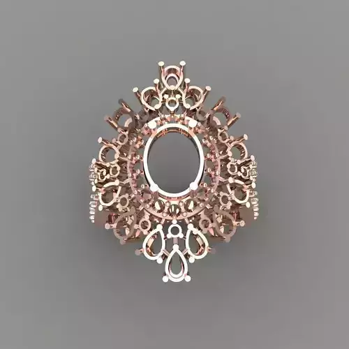 Diamond ring Jewelry Cocktail Ring 3D print model