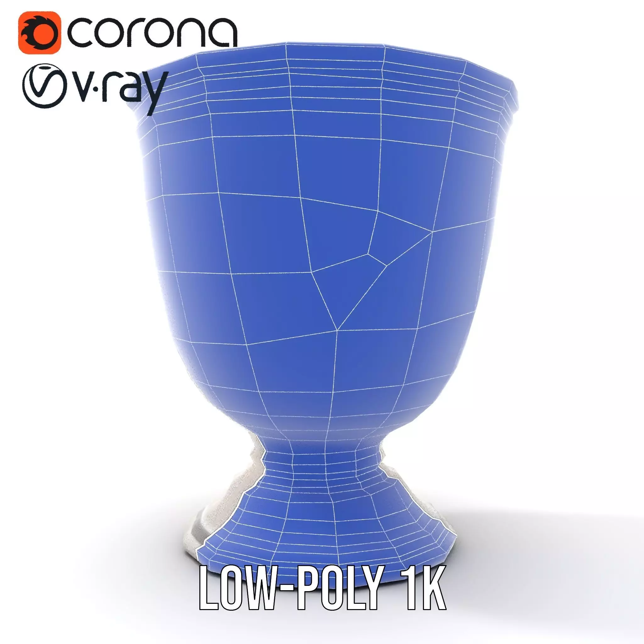 Ornate Silver Chalice model pack Low-poly 3D model_28