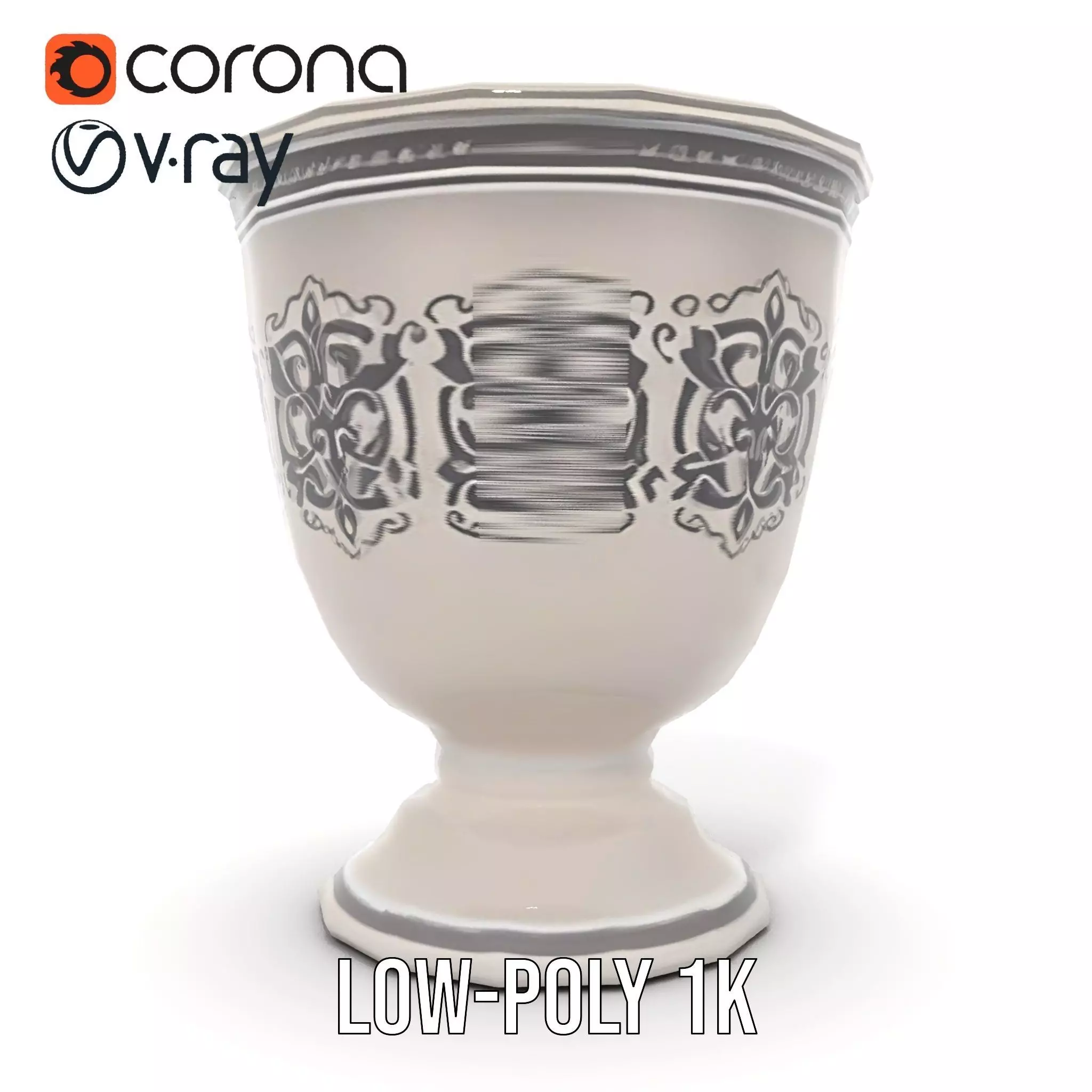 Ornate Silver Chalice model pack Low-poly 3D model_31