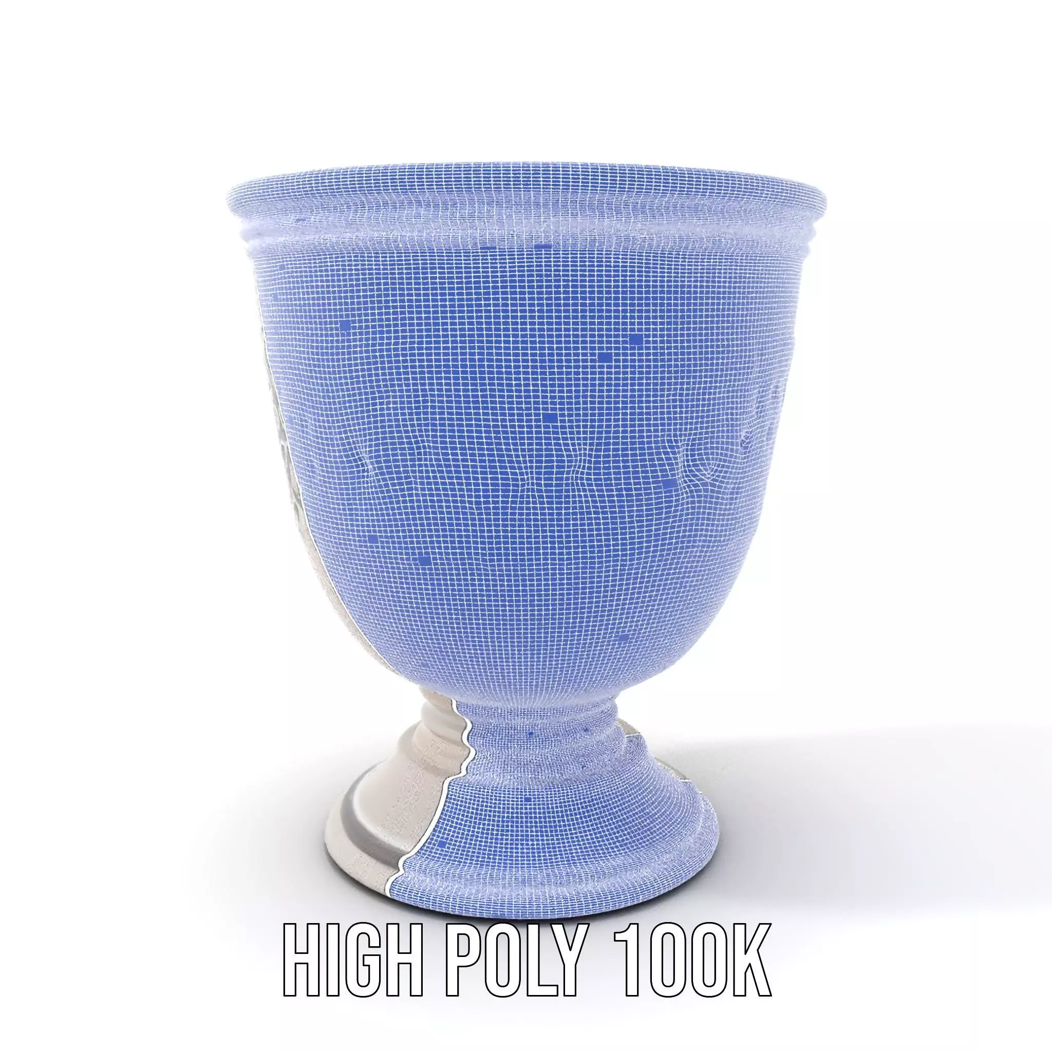 Ornate Silver Chalice model pack Low-poly 3D model_4