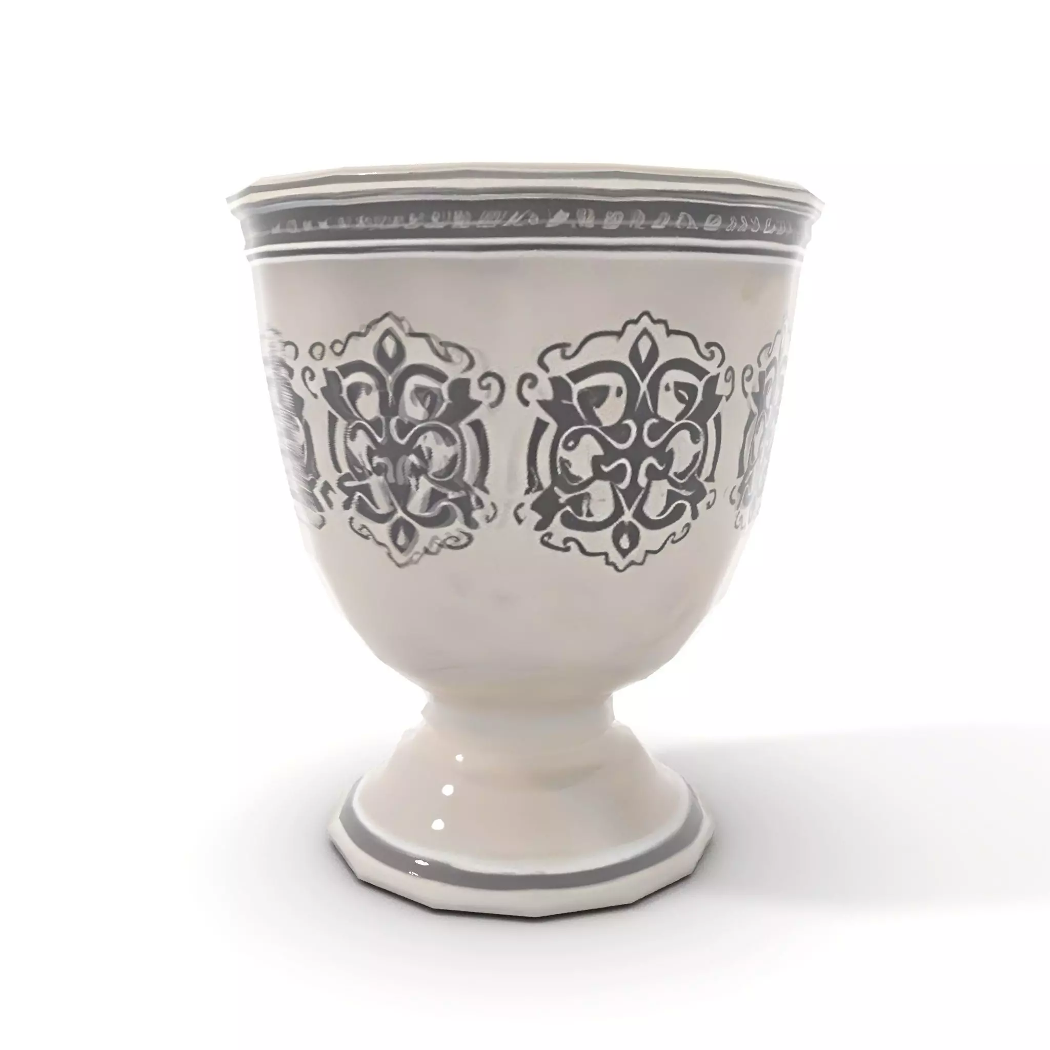 Ornate Silver Chalice model pack Low-poly 3D model_12