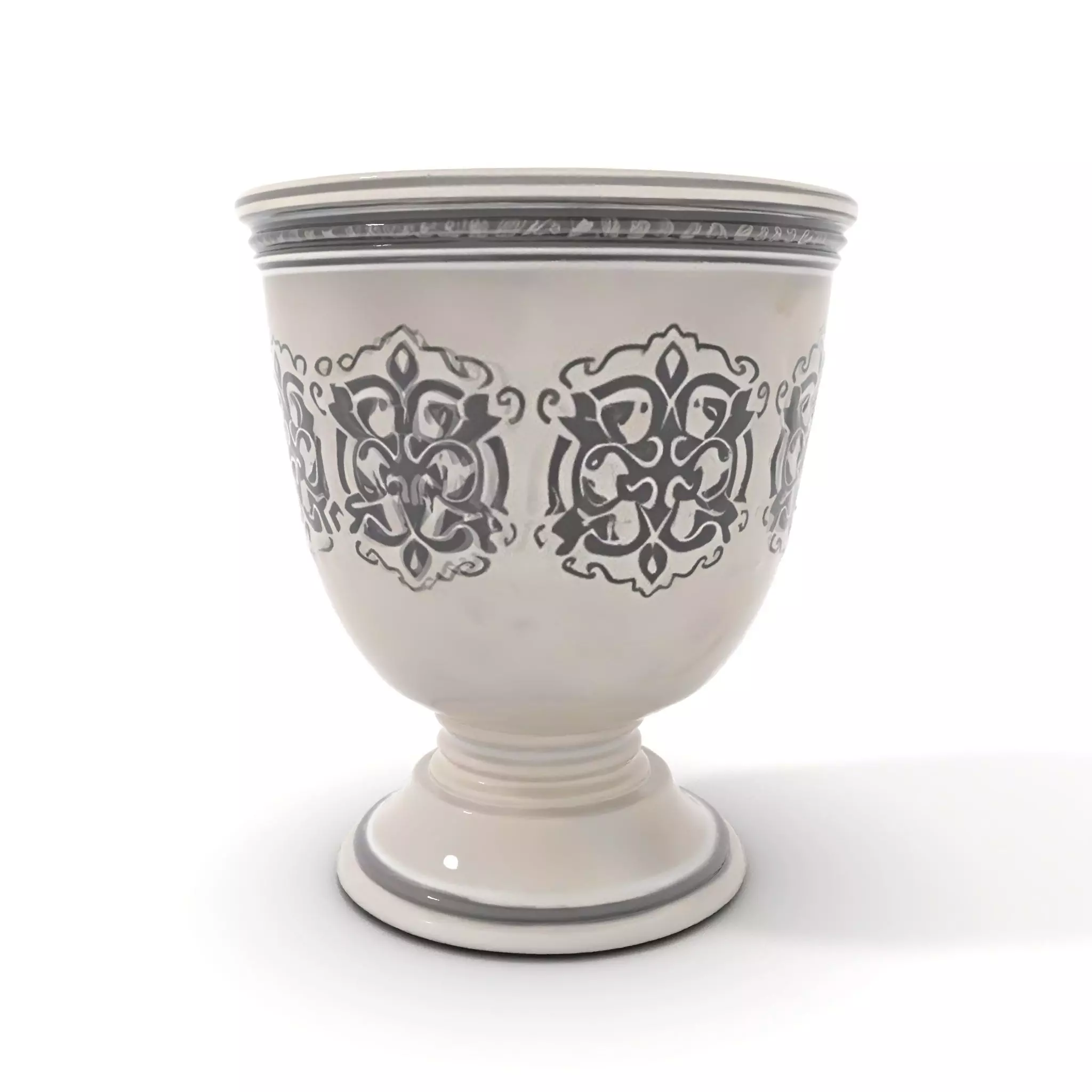 Ornate Silver Chalice model pack Low-poly 3D model_0