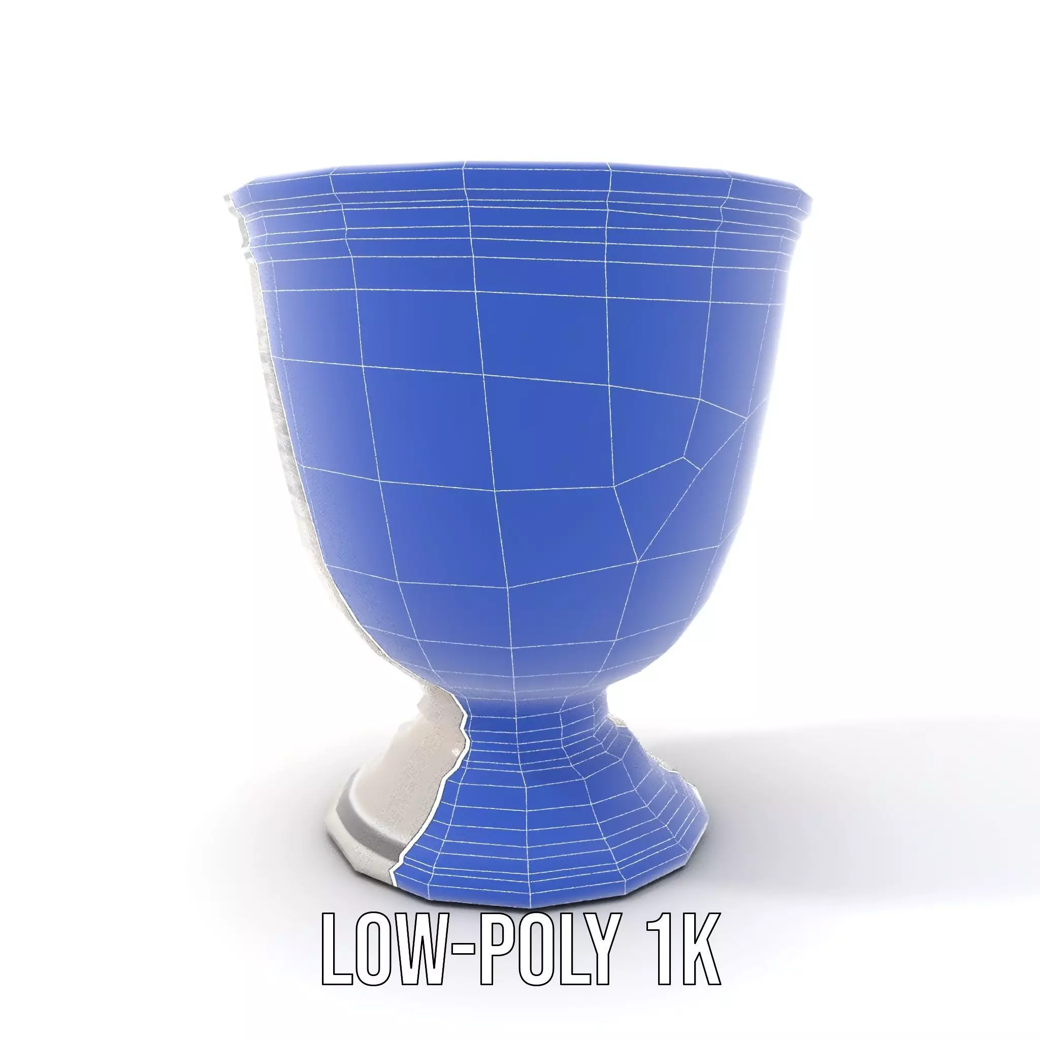 Ornate Silver Chalice model pack Low-poly 3D model_7