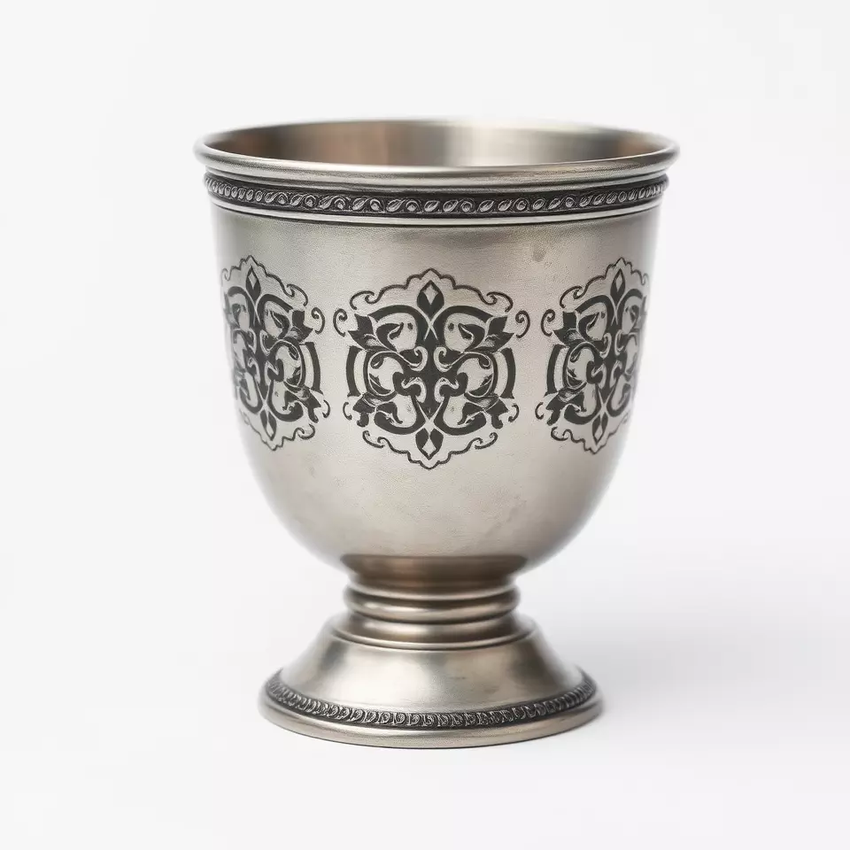 Ornate Silver Chalice model pack Low-poly 3D model_2
