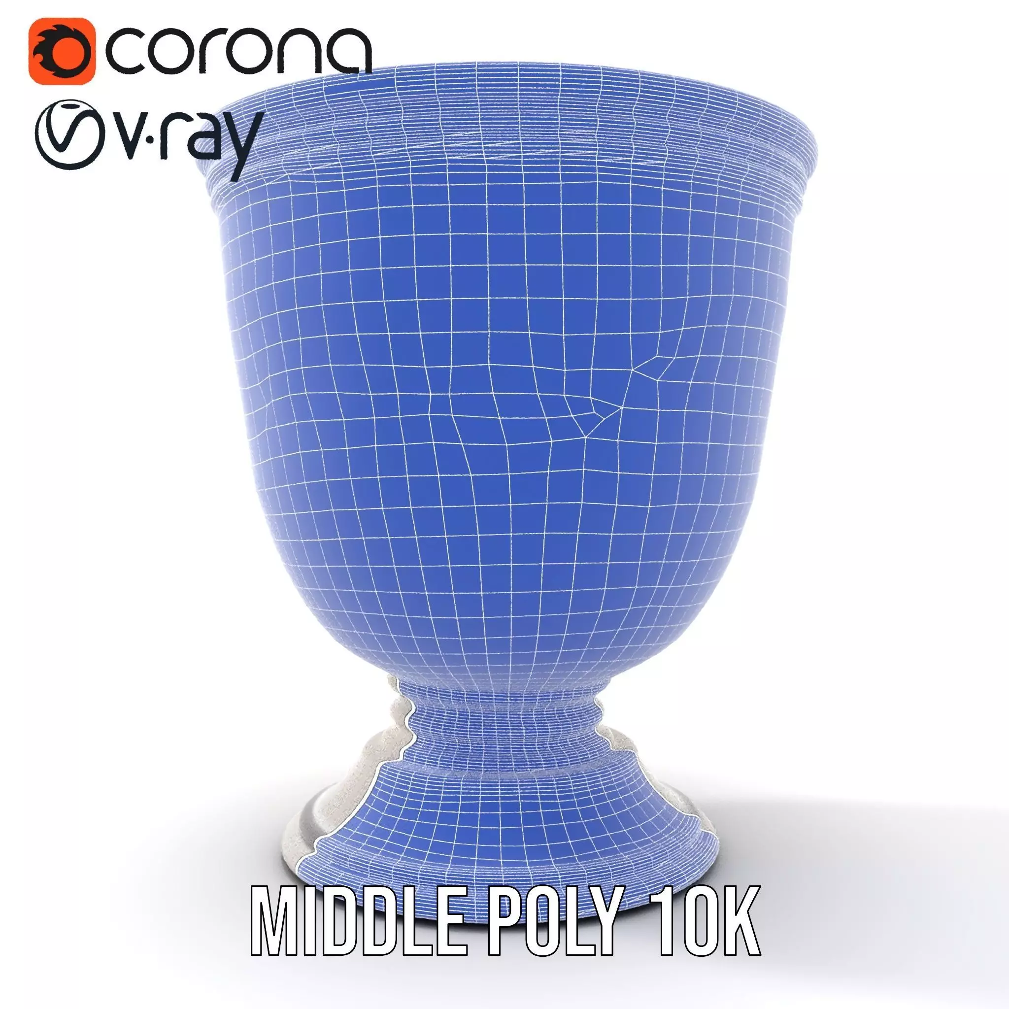 Ornate Silver Chalice model pack Low-poly 3D model_27
