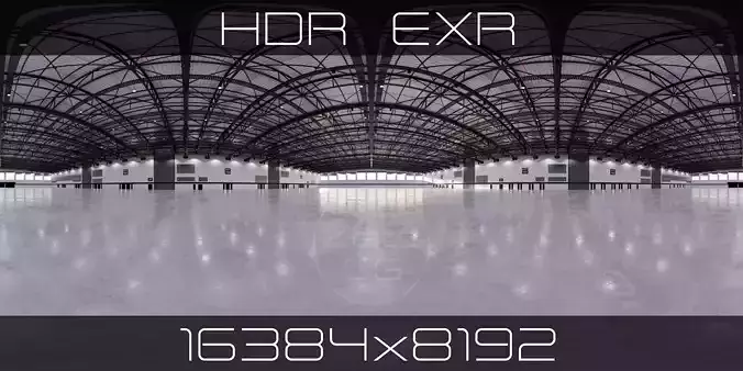HDRI v1 - Exhibition Hall Interior 7 - 16384x8192