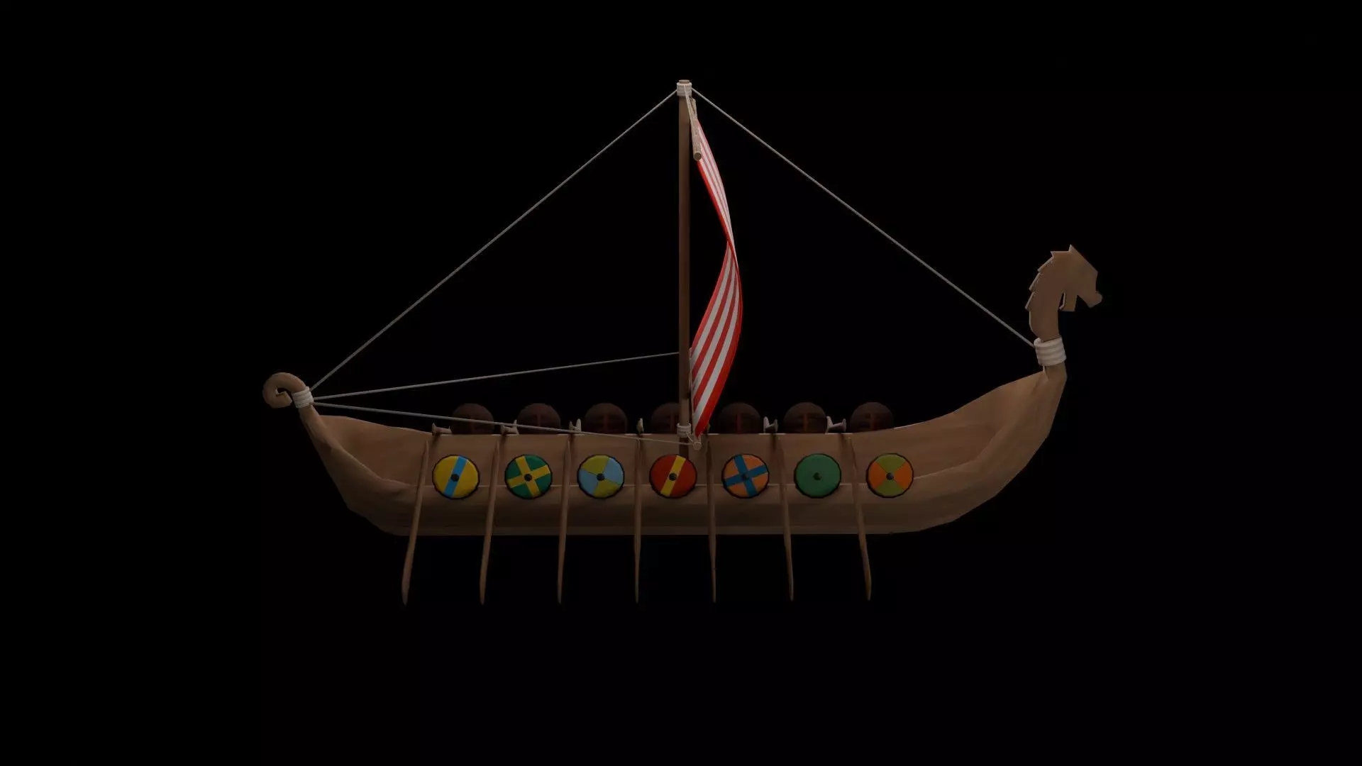 Longship 3D model_6