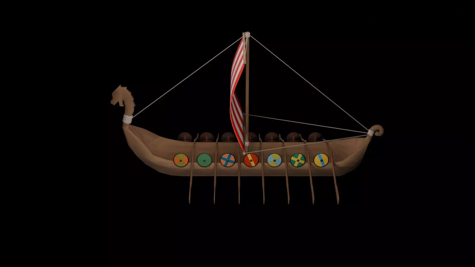 Longship 3D model_2