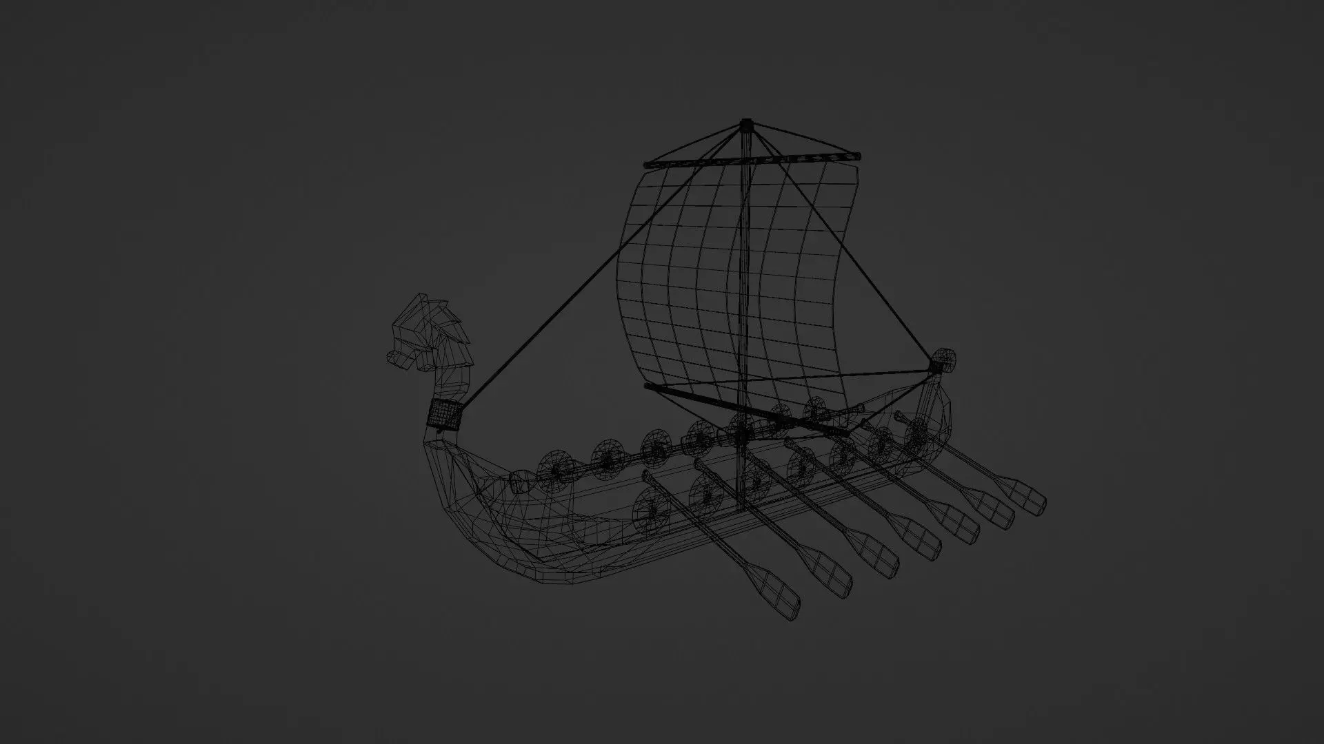Longship 3D model_12