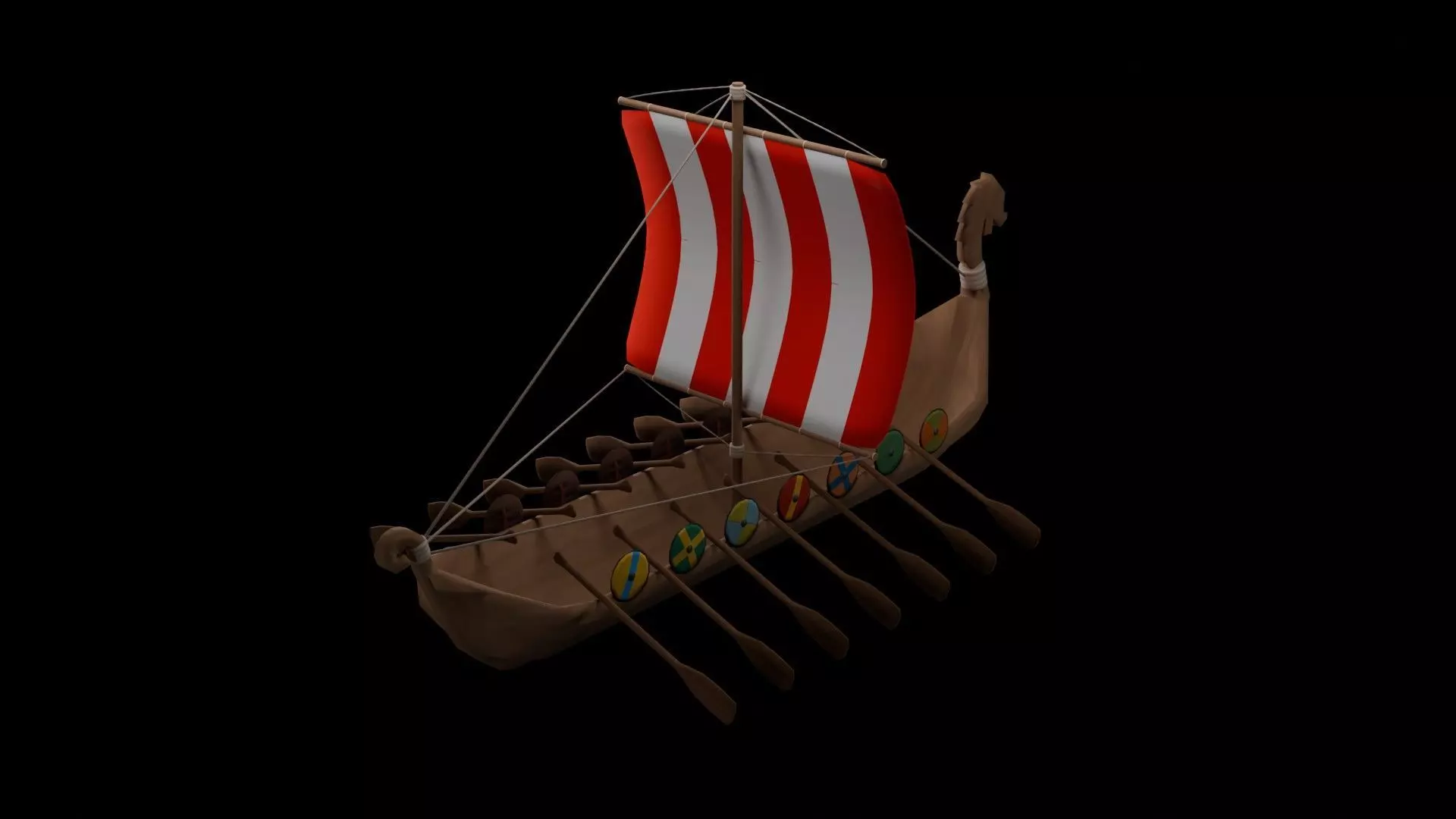 Longship 3D model_5