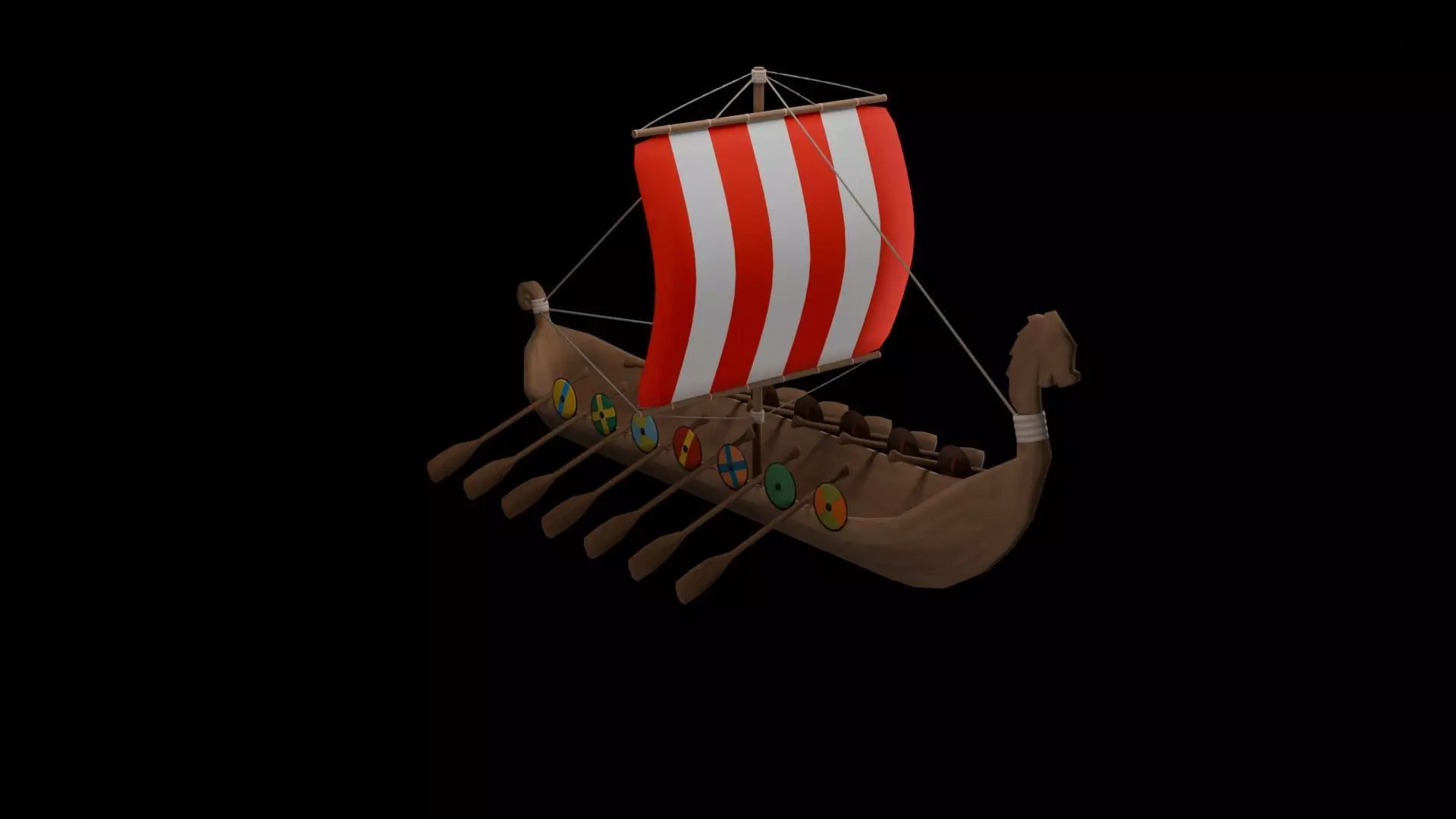 Longship 3D model_7