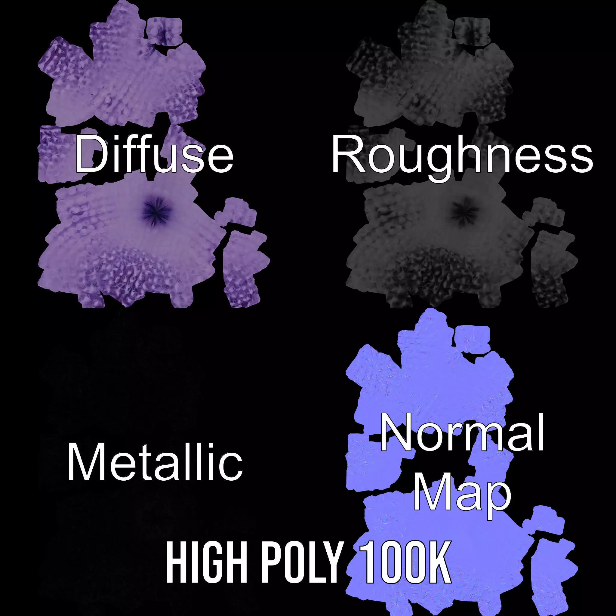 Feathered Lavender Sphere model pack Texture_3