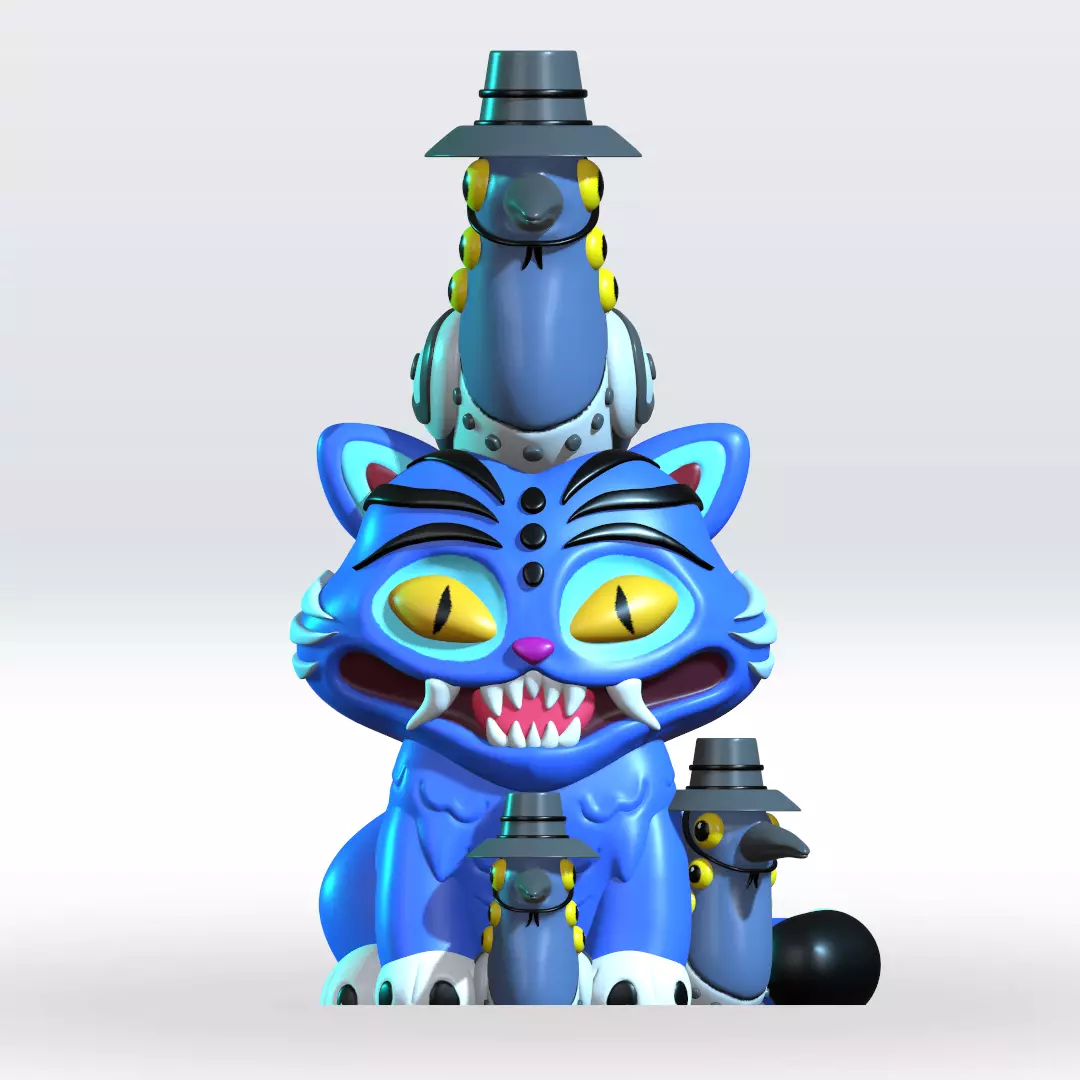 Kpop Demon hunters Drepy tiger sussy Magpie Bird STL 3D Model  3D print model_0