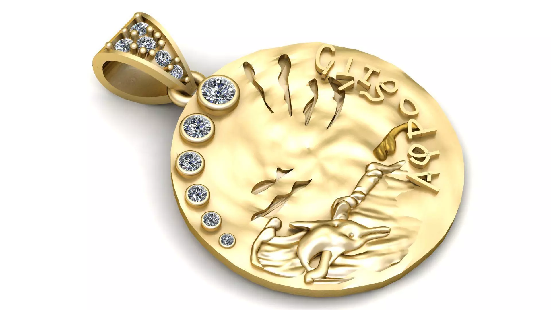 Azlee Pendant  3D Printable Model 3D print model_2