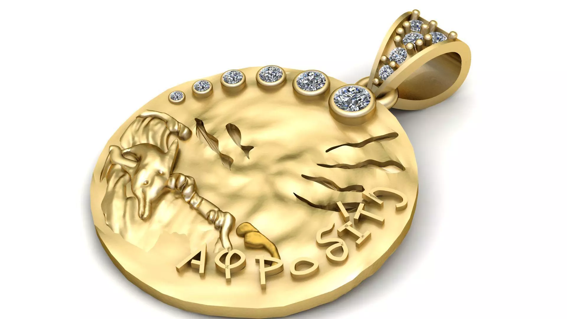 Azlee Pendant  3D Printable Model 3D print model_1