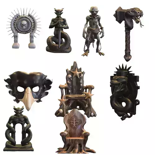 Halloween Horror  Pack Low-poly 3D model Halloween Horror  Pack Low-poly 3D model