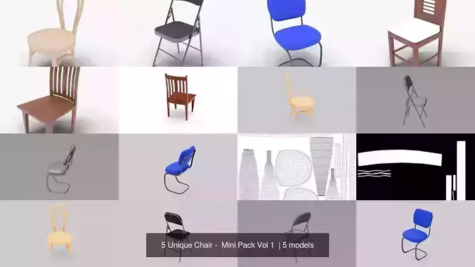 5 Unique Chair -  Mini Pack Vol 1 