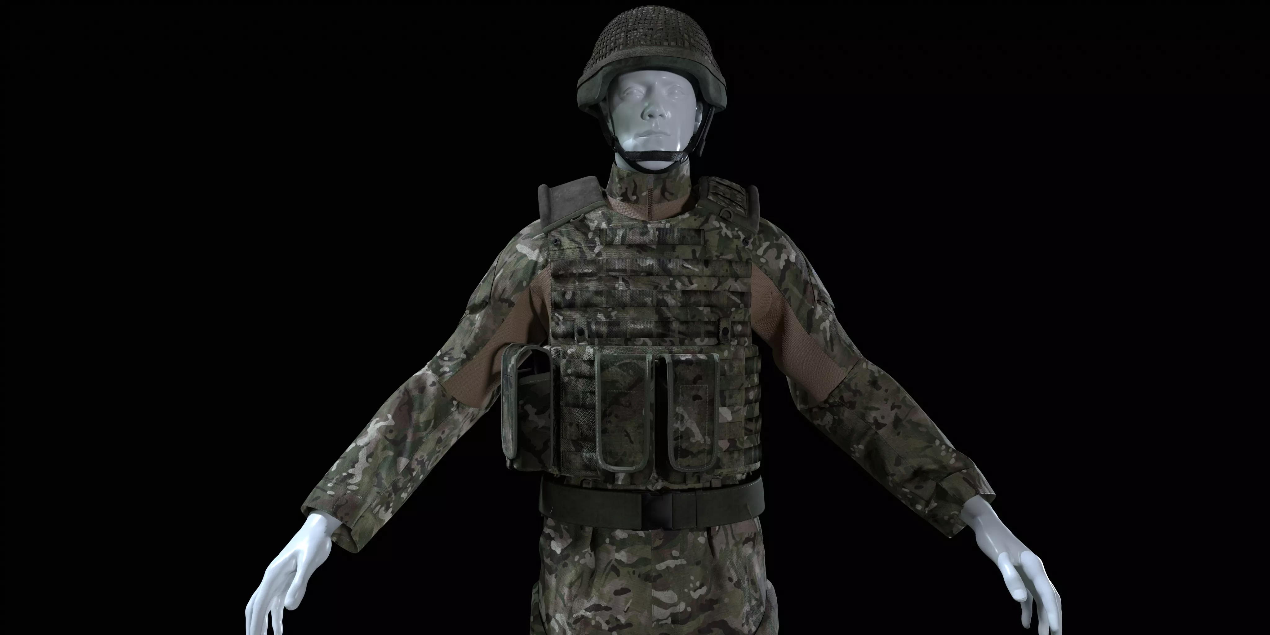 British Armed Forces - CQC Osprey MK4 Armoured Vest Low-poly 3D model_0