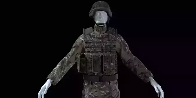 British Armed Forces - CQC Osprey MK4 Armoured Vest Low-poly 3D model