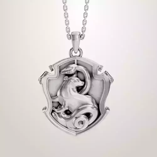 pendant necklace with a badger