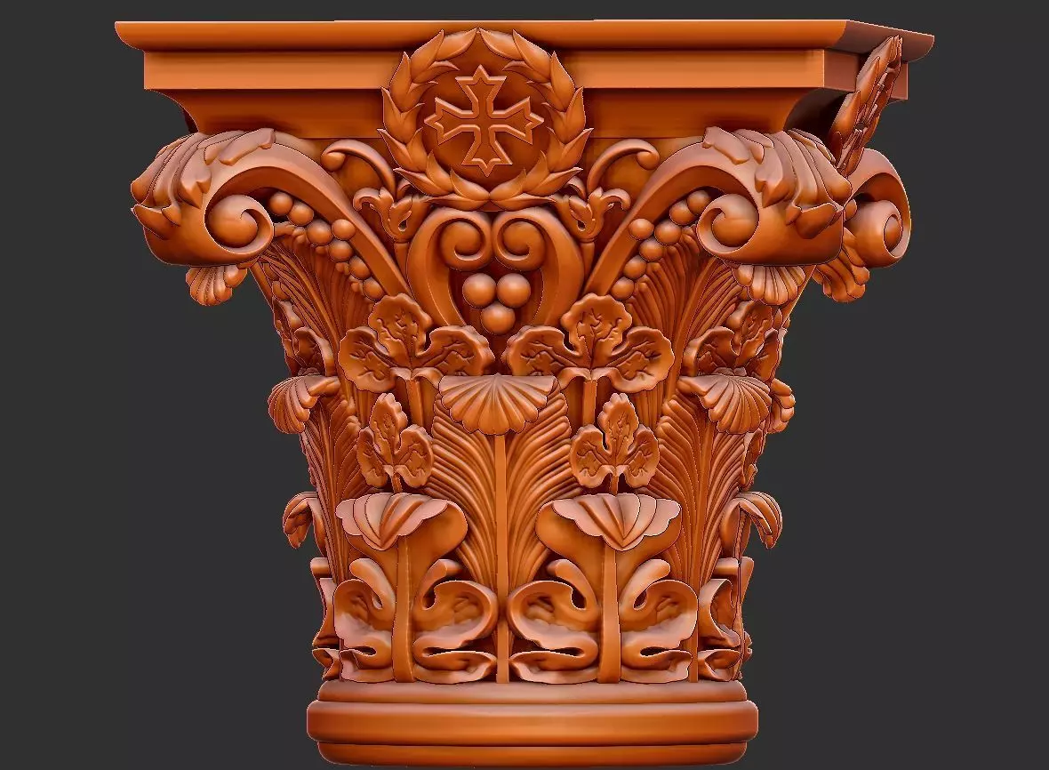 church furniture pillar cullman 3D model_2