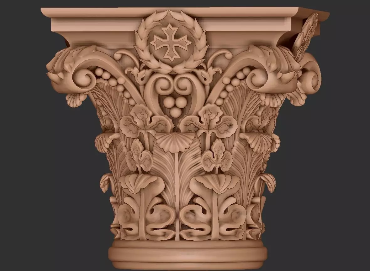 church furniture pillar cullman 3D model_1