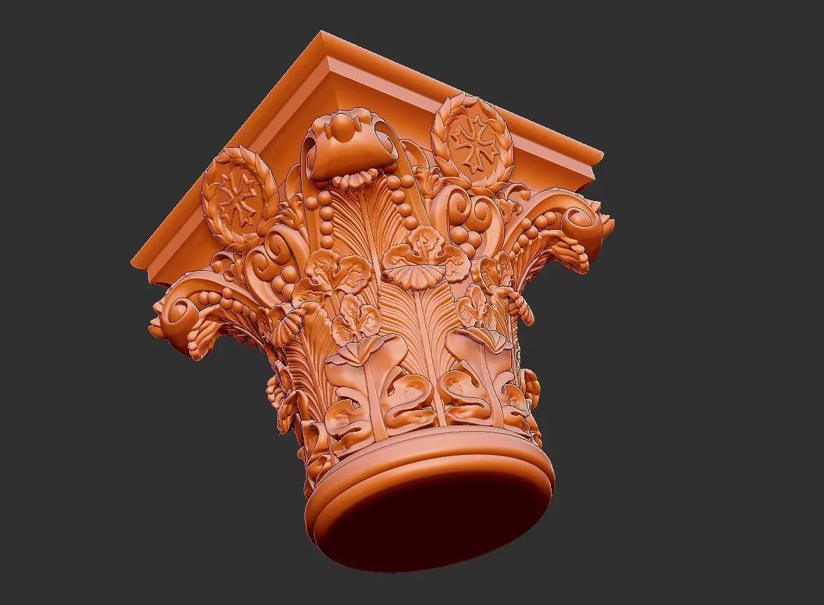 church furniture pillar cullman 3D model_3