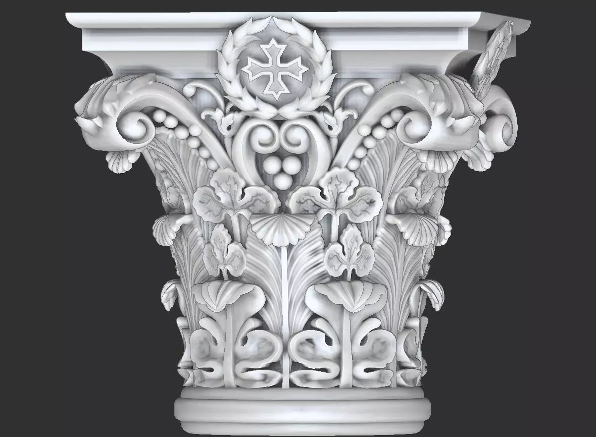 church furniture pillar cullman 3D model_0