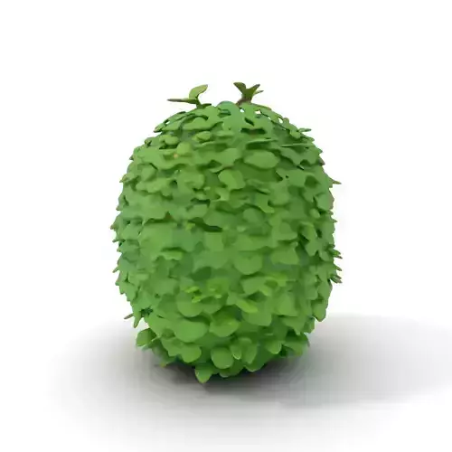 Leafy Bush Sphere model pack Low-poly 3D model