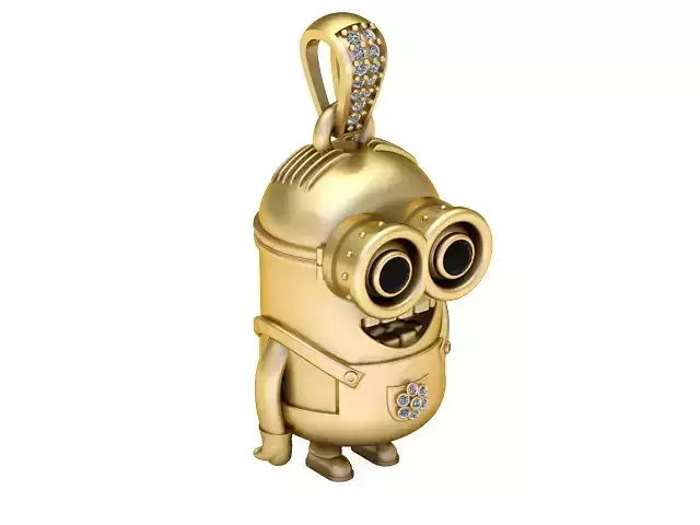 Minion Pendant 3D Printable Jewelry Model