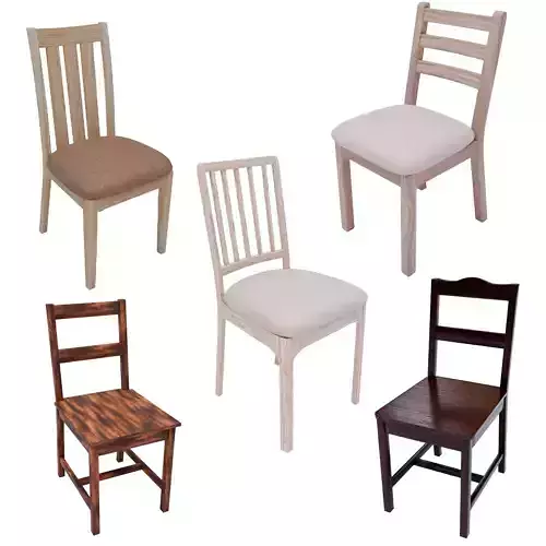 5 Unique Chair -  Mini Pack Vol 3 3D Model Collection