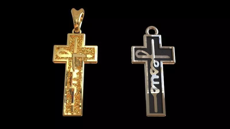 Cross Jesus 3D print model_4