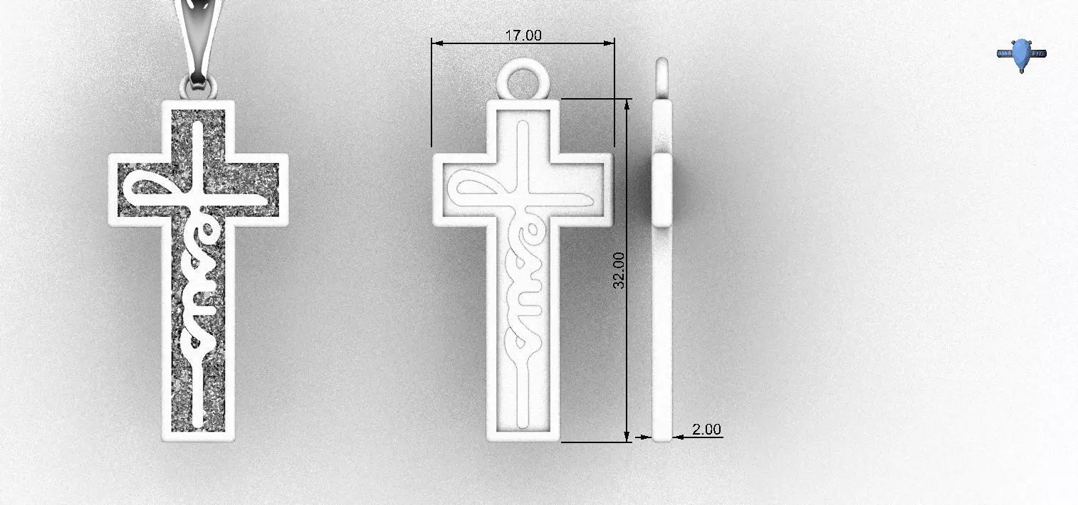 Cross Jesus 3D print model_1