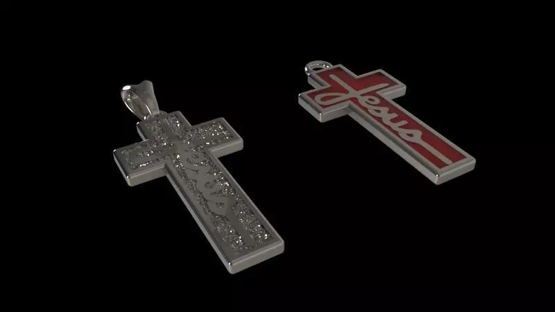 Cross Jesus 3D print model_2