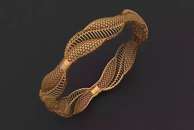 1523 Arabesque Halo Bangle 60MM-8gm