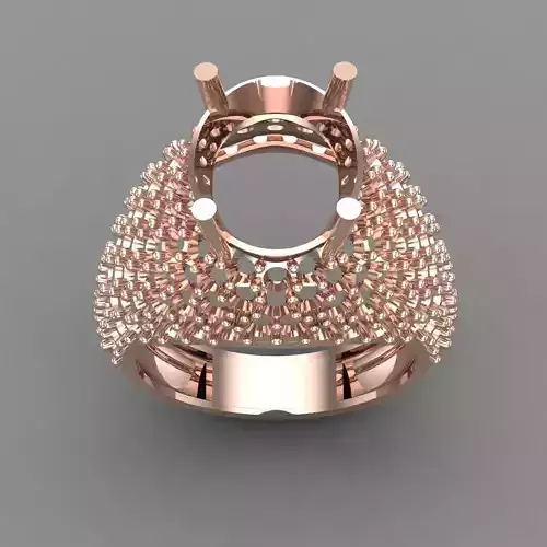 Diamond ring Jewelry Cocktail Ring 3D print model