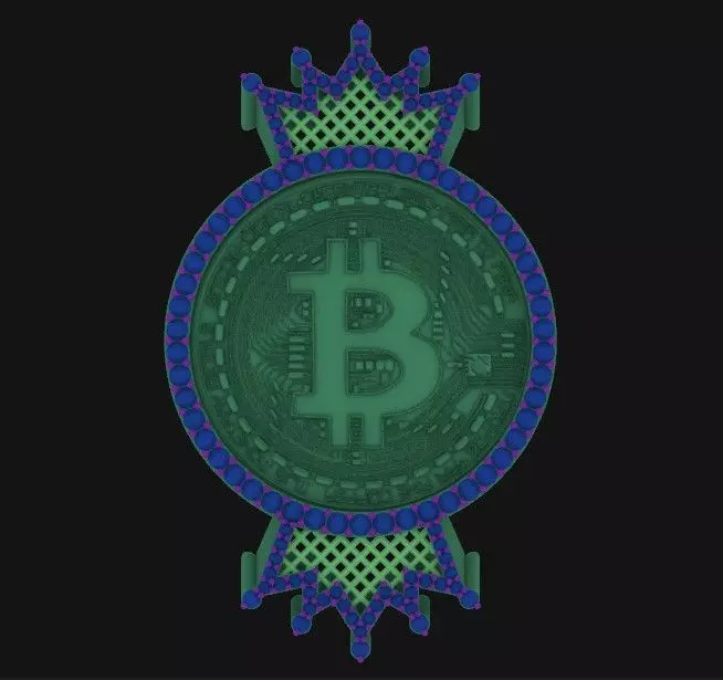 Bitcoin Ring 3D print model_1