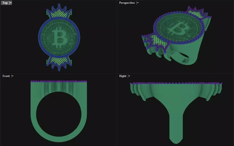 Bitcoin Ring 3D print model_0