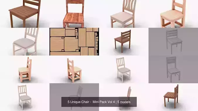 5 Unique Chair -  Mini Pack Vol 4
