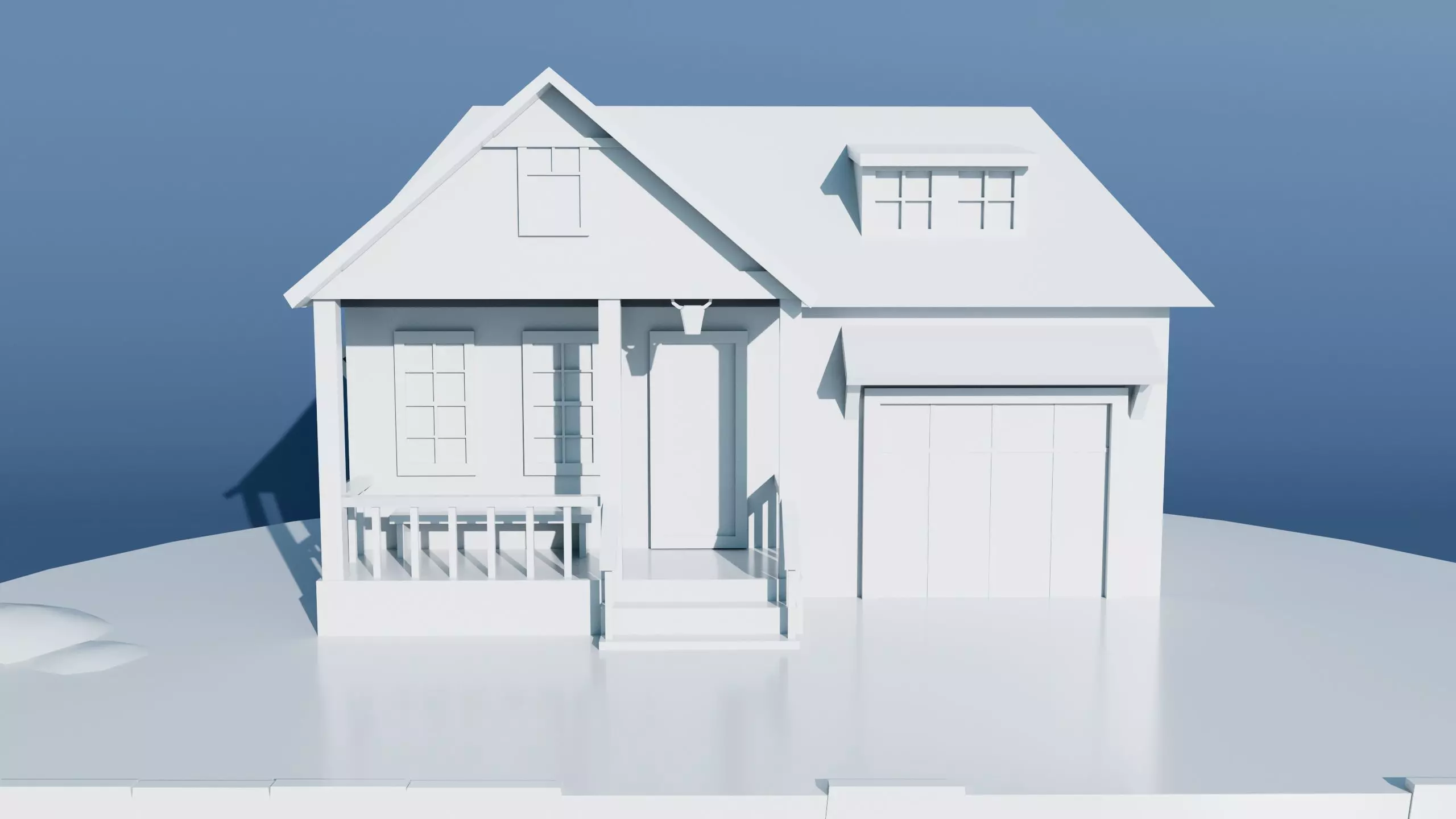 Stylized House Environment Texture and Low-poly 3D model_4