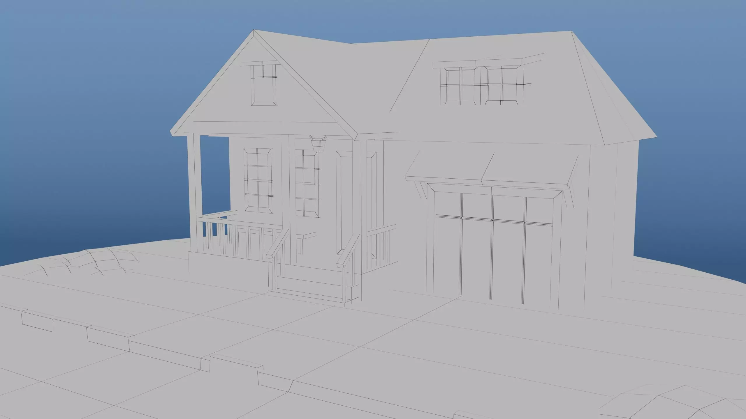 Stylized House Environment Texture and Low-poly 3D model_9