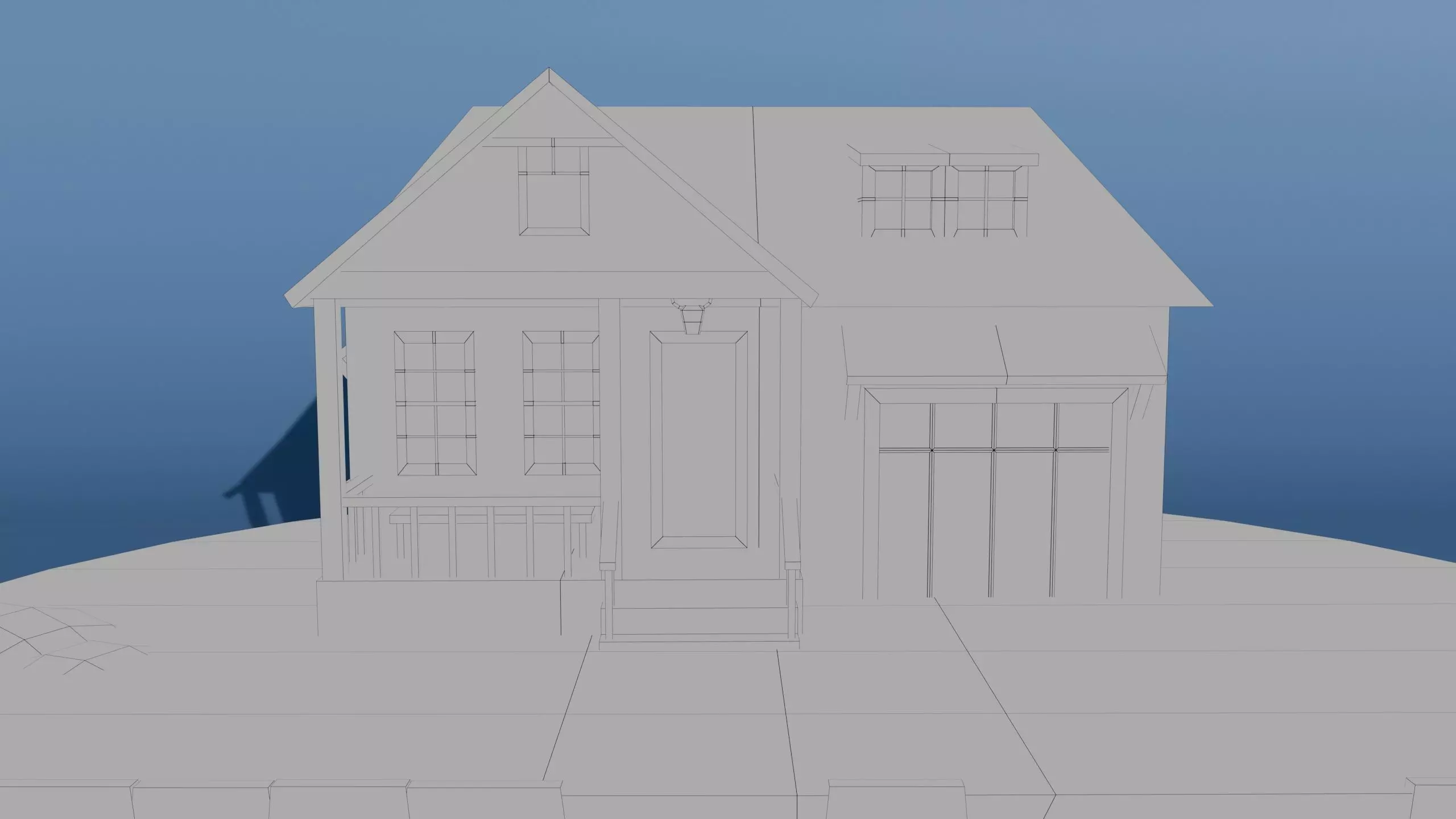 Stylized House Environment Texture and Low-poly 3D model_8