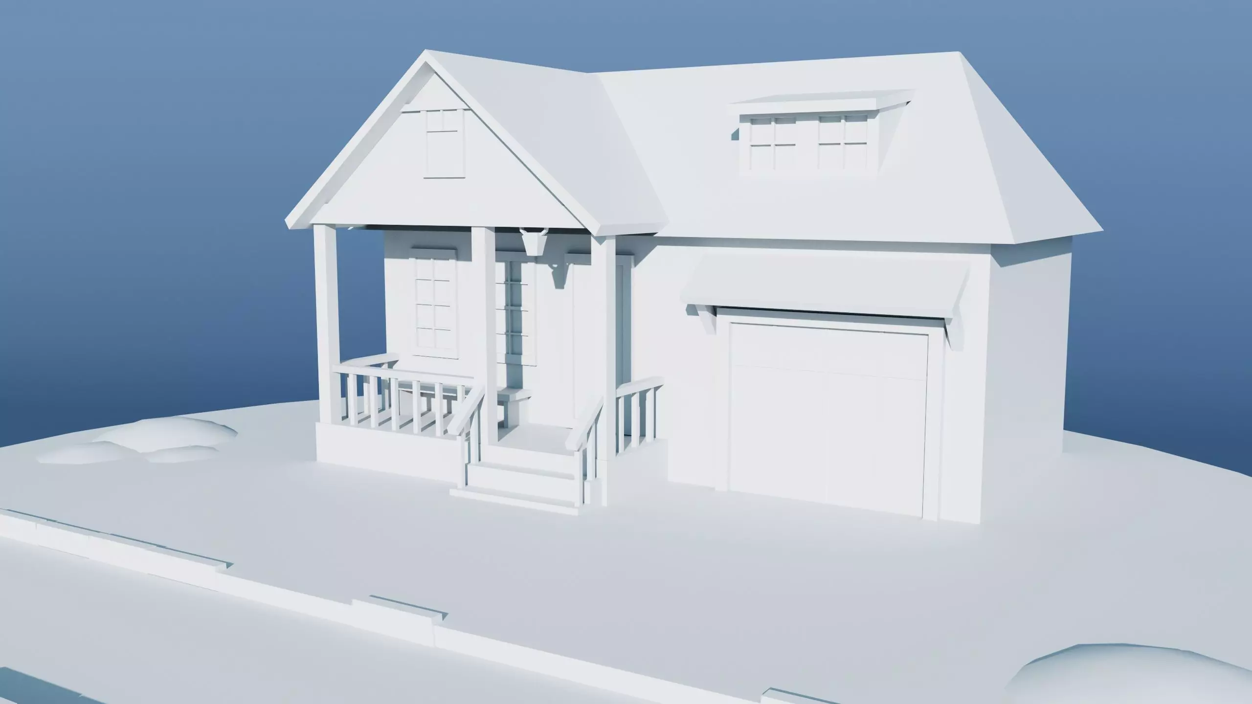 Stylized House Environment Texture and Low-poly 3D model_5
