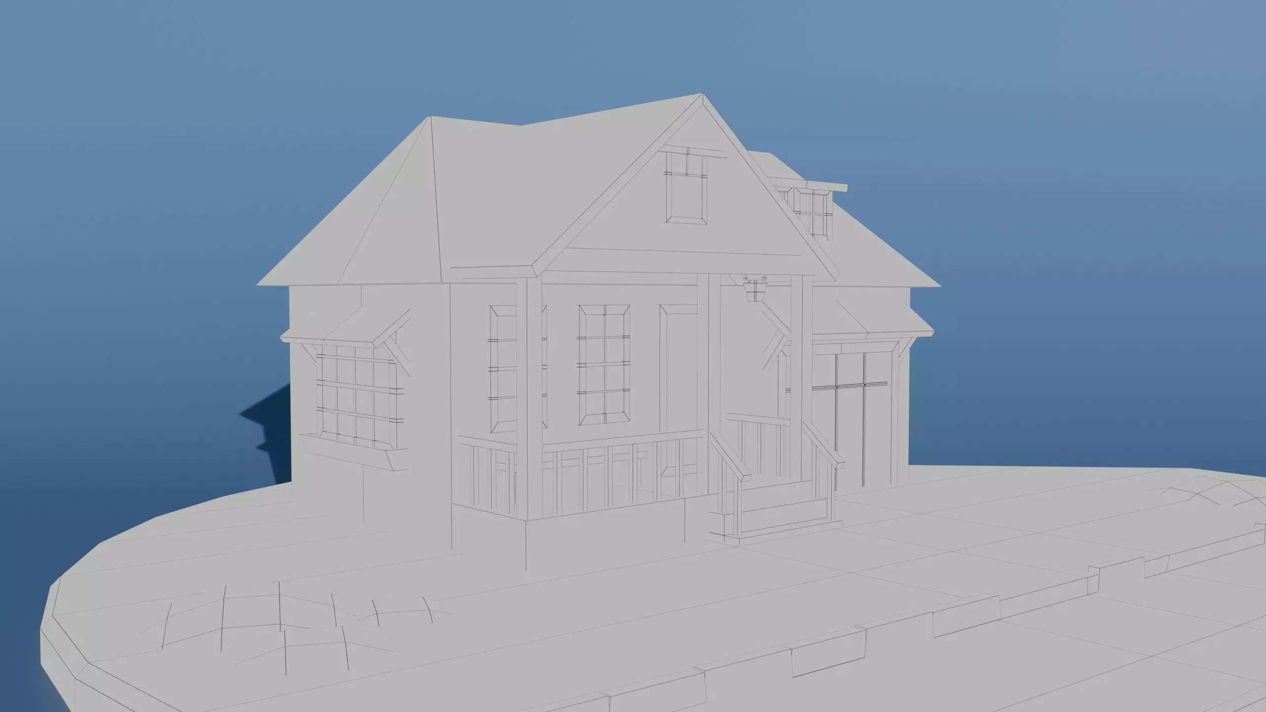 Stylized House Environment Texture and Low-poly 3D model_7
